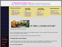 Tablet Screenshot of guitarrepairshop.com